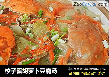 梭子蟹胡萝卜豆腐汤