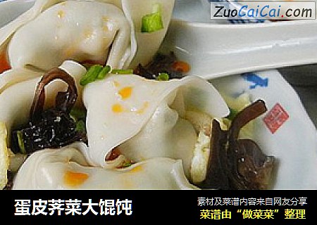 蛋皮荠菜大馄饨