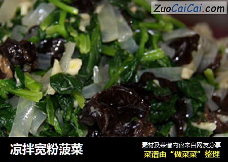 凉拌宽粉菠菜