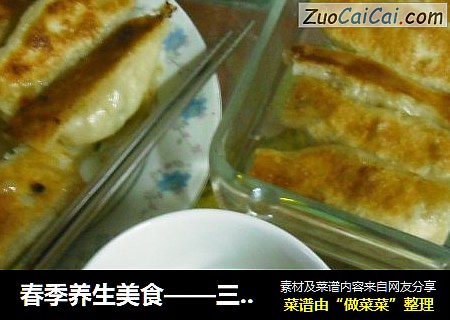 春季养生美食——三鲜锅贴