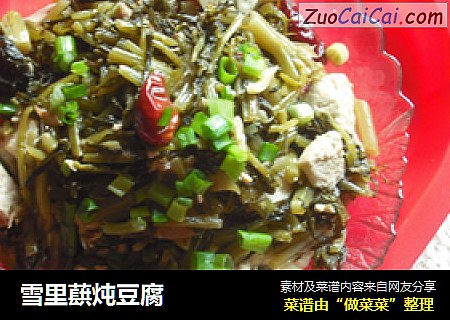 雪里蕻炖豆腐