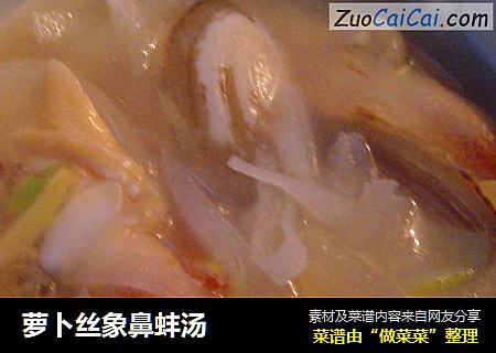 萝卜丝象鼻蚌汤