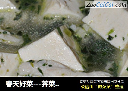 春天好菜---荠菜鸡丝豆腐羹