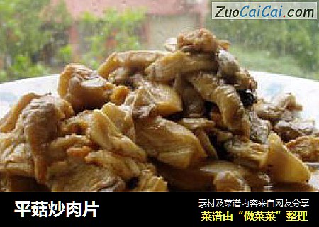 平菇炒肉片