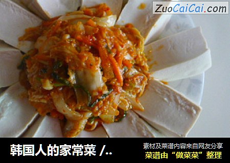 韩国人的家常菜 / 辣白菜豆腐花