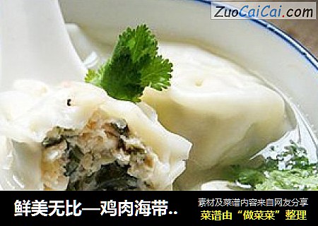 鲜美无比—鸡肉海带馄饨