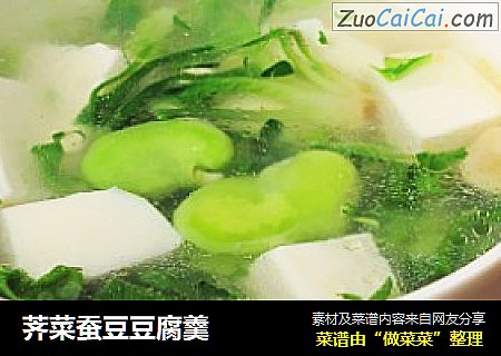 荠菜蚕豆豆腐羹