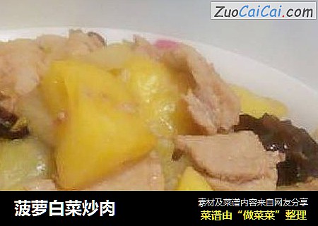 菠萝白菜炒肉