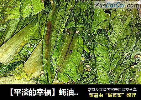 【平淡的幸福】蚝油陈醋拌油麦菜