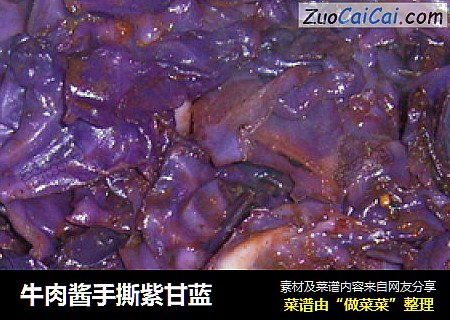 牛肉酱手撕紫甘蓝