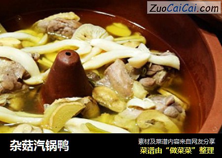 杂菇汽锅鸭