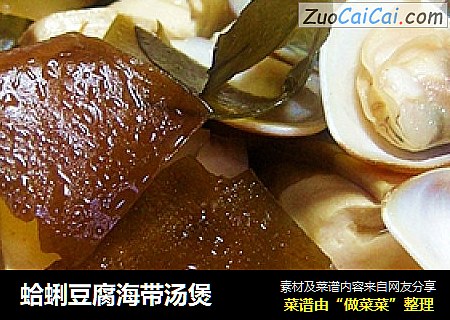 蛤蜊豆腐海带汤煲