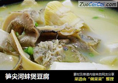 笋尖河蚌煲豆腐