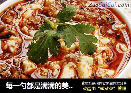 每一勺都是满满的美味--------牛肉豆花