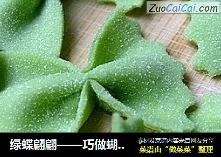 绿蝶翩翩——巧做蝴蝶面