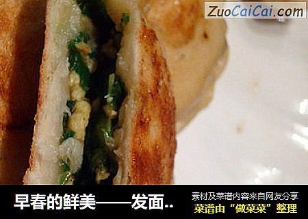 早春的鲜美——发面版韭菜盒