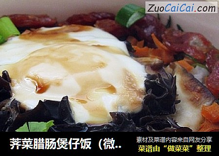 荠菜腊肠煲仔饭（微波菜肴）