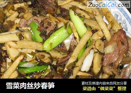 雪菜肉丝炒春笋