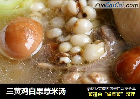 三黄鸡白果薏米汤