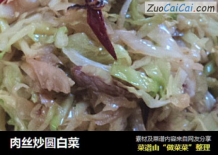 肉丝炒圆白菜