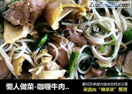 懒人做菜-咖喱牛肉炒米粉