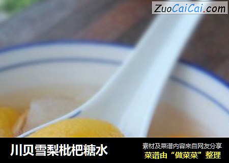 川贝雪梨枇杷糖水
