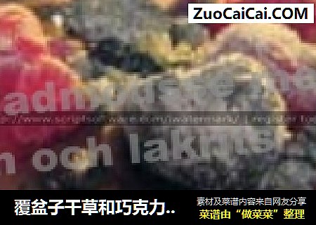 覆盆子干草和巧克力慕丝