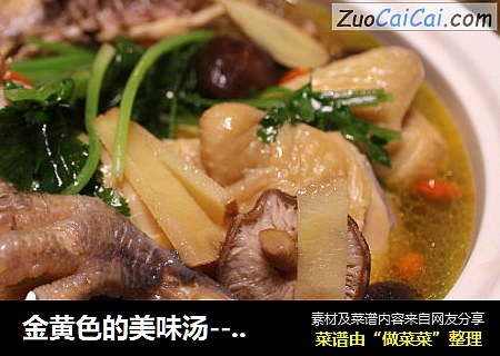 金黄色的美味汤----香菇鸡汤