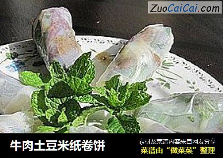 牛肉土豆米纸卷饼