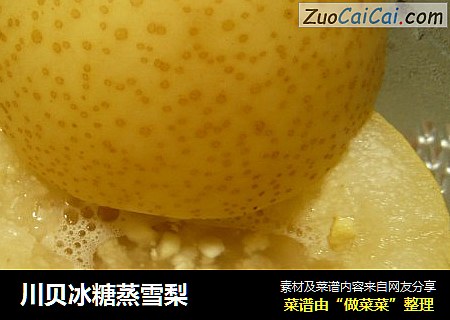 川贝冰糖蒸雪梨