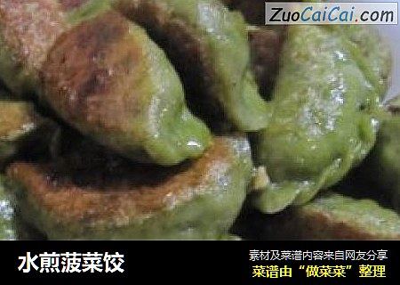 水煎菠菜饺