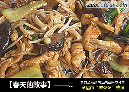 【春天的故事】——双菇炒鸡丝