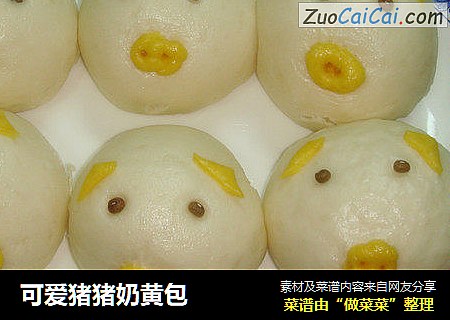 可爱猪猪奶黄包