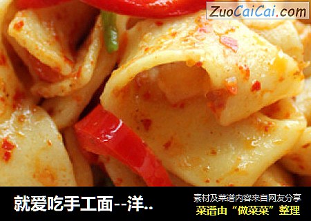 就爱吃手工面--洋葱炒宽面