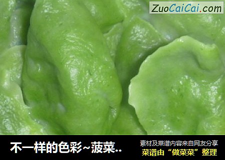 不一样的色彩~菠菜面韭菜鸡蛋馅水饺