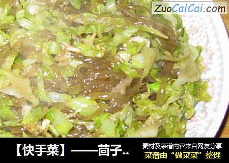 【快手菜】——茴子白炒粉条