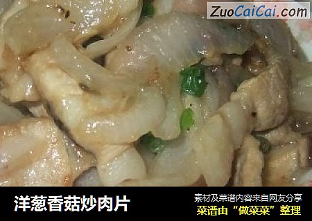 洋葱香菇炒肉片