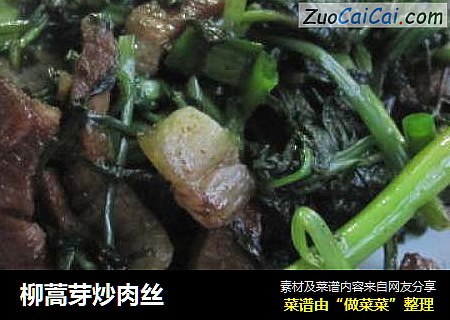 柳蒿芽炒肉丝