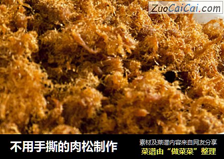 不用手撕的肉松制作