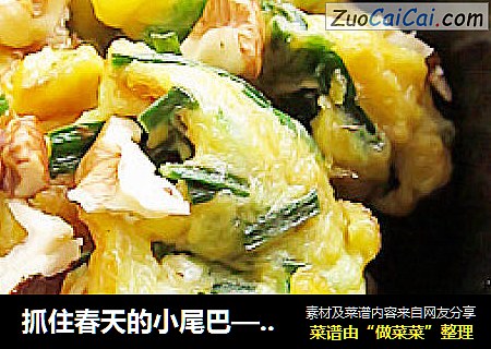 抓住春天的小尾巴—— 桃仁野葱炒蛋
