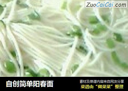 自创简单阳春面