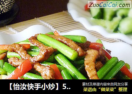 【怡汝快手小炒】5分钟搞定的家常菜---蒜薹炒肉丝