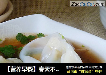 【营养早餐】春天不可不吃美食---芥菜鲜肉大馄饨