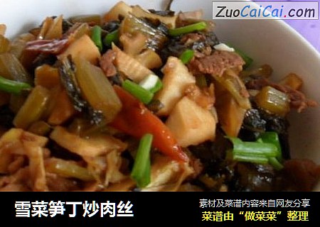 雪菜笋丁炒肉丝
