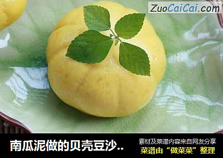 南瓜泥做的贝壳豆沙包子、南瓜鲜肉包、熊掌鲜肉包