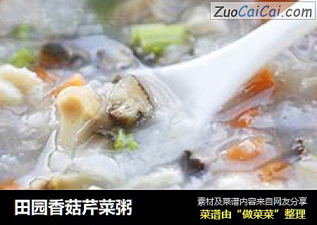 田园香菇芹菜粥