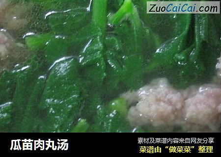 瓜苗肉丸汤
