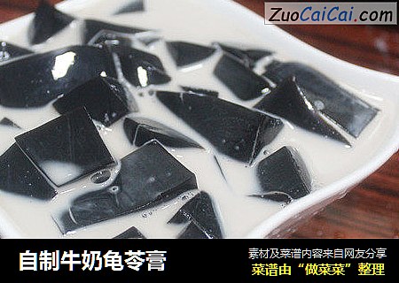 自制牛奶龟苓膏