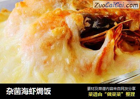杂菌海虾焗饭