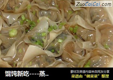 馄饨新吃----蒸荠菜鲜肉馄饨